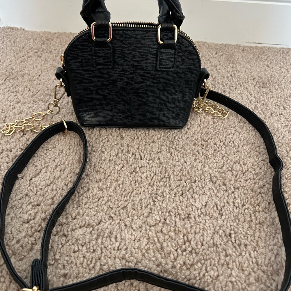Mini Bebe crossbody purse | black with gold details - Picture 4 of 8